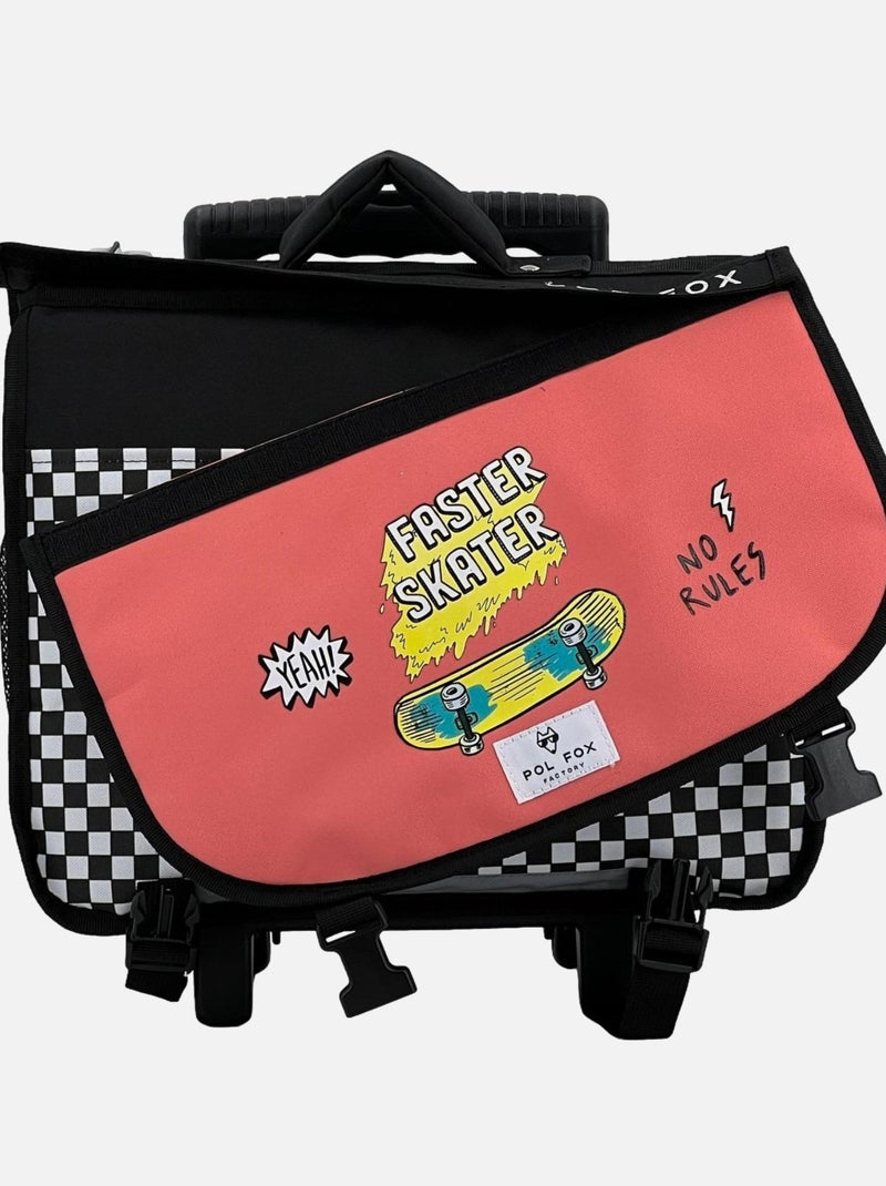 CARTABLE A ROULETTES 38CM POL FOX SKATE Multicolore - Kiabi