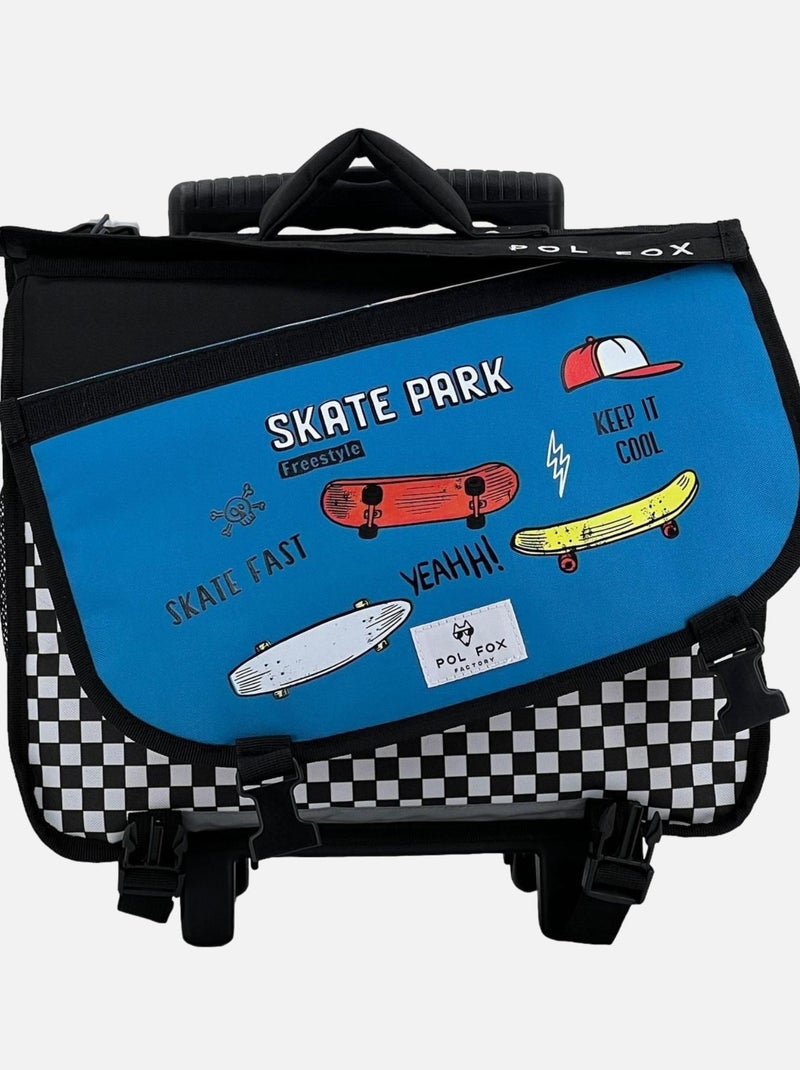 CARTABLE A ROULETTES 38CM POL FOX SKATE Multicolore - Kiabi