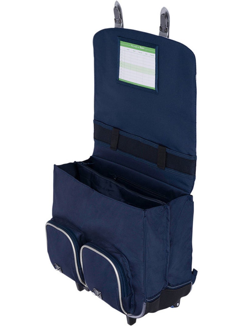 Cartable à roulettes – 41 CM - Collection Scolaire 2027 – Tann's Bleu Multicolore - Kiabi