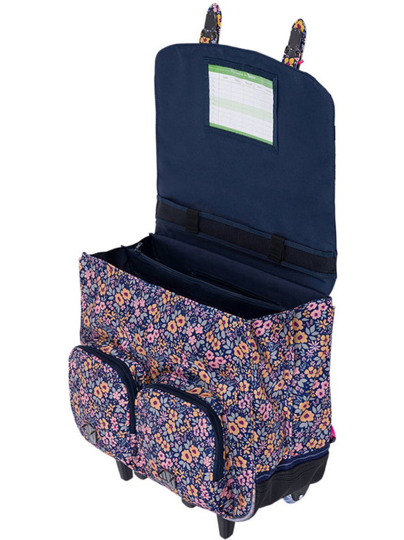 Cartable à roulettes – 41 CM - Collection Scolaire 2027 – Tann's Violet/Rose - Kiabi