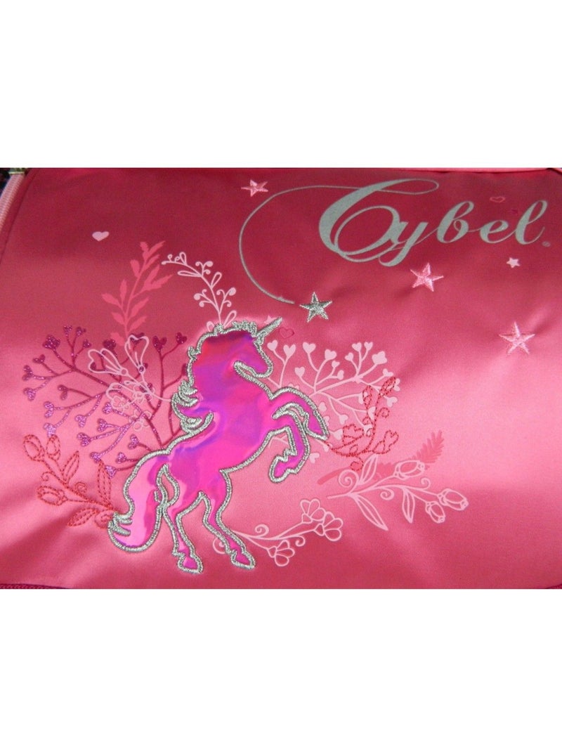 Cartable à roulettes Cybel Cheval Licorne 38cm Rose Rose - Kiabi