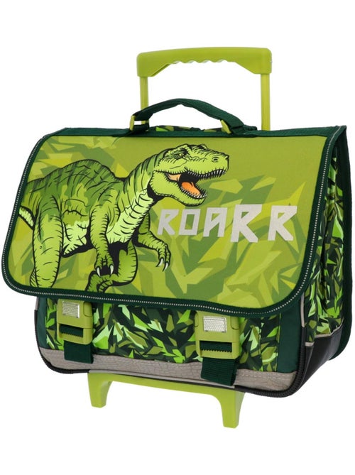 Cartable à Roulettes Dinosaure ROARR 41 CM - Trolley Scolaire Enfant - Kiabi