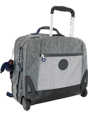 Cartable à roulettes effet denim Kipling