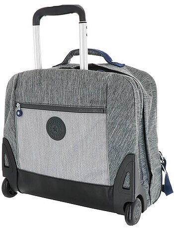 Cartable à roulettes effet denim Kipling