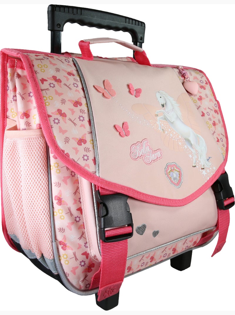 Cartable à roulettes fille 38 cm 2 compartiments BELLA SARRA rose Rose - Kiabi