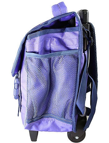 Cartable à roulettes fille Cybel 38 cm violet 2 compartiments primaire