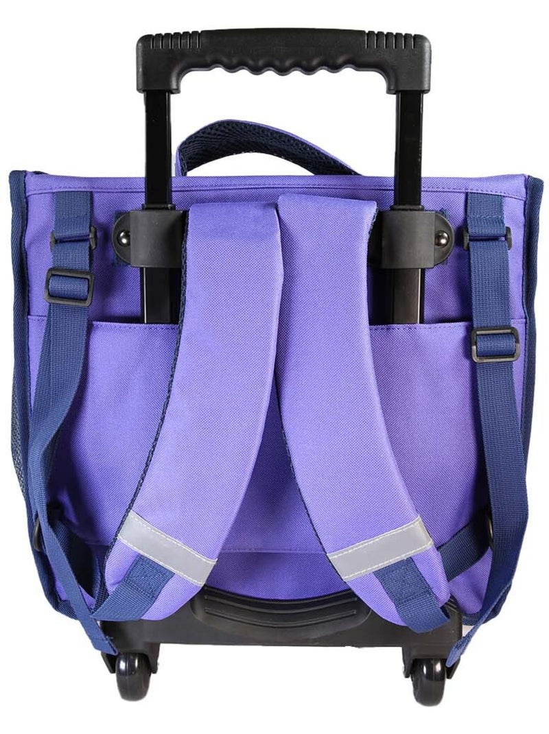 Cartable à roulettes fille Cybel 38 cm violet 2 compartiments primaire Multicolore - Kiabi