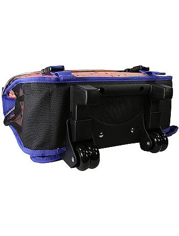 Cartable à roulettes fille POL FOX DREAM 38 cm réversible 2 compartiments rose chat et cœur