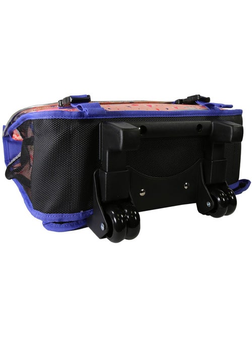 Cartable à roulettes fille POL FOX DREAM 38 cm réversible 2 compartiments rose chat et cœur - Kiabi