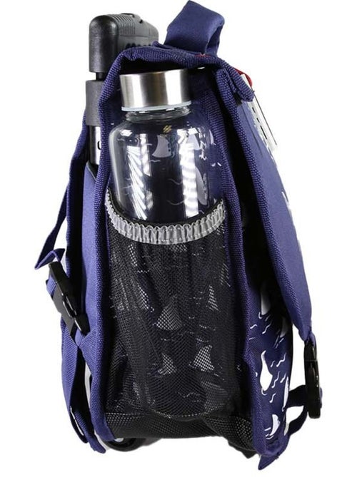 Cartable à roulettes garçon 38 cm réversible 2 compartiments POL FOX Shark bleu marine motif requin - Kiabi Cartable à roulettes garçon 38 cm réversible 2 compartiments POL FOX Shark bleu marine motif requin - Kiabi