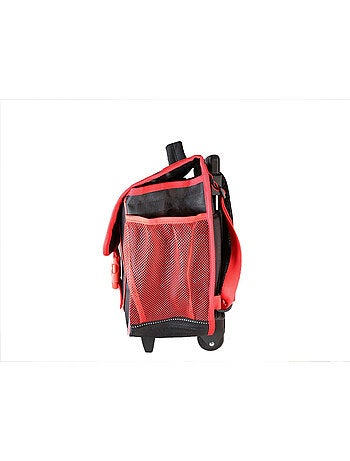 Cartable à roulettes garçon Spider-Man 38 cm rouge et noir 2 compartiments