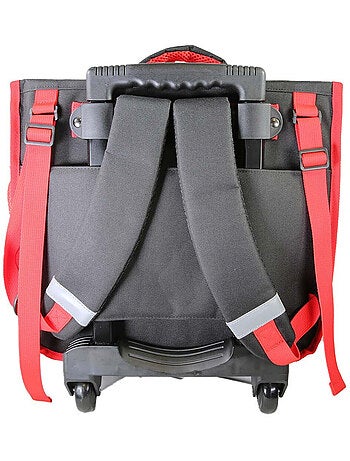 Cartable à roulettes garçon Spider-Man 38 cm rouge et noir 2 compartiments