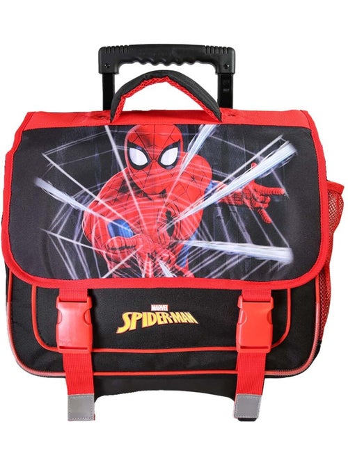 Cartable à roulettes garçon Spider-Man 38 cm rouge et noir 2 compartiments - Kiabi Cartable à roulettes garçon Spider-Man 38 cm rouge et noir 2 compartiments - Kiabi