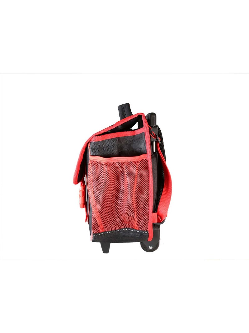 Cartable à roulettes garçon Spider-Man 38 cm rouge et noir 2 compartiments Multicolore - Kiabi