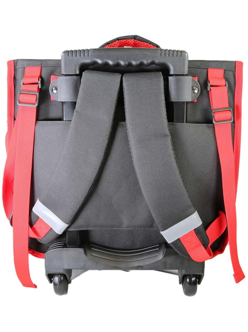 Cartable à roulettes garçon Spider-Man 38 cm rouge et noir 2 compartiments Multicolore - Kiabi
