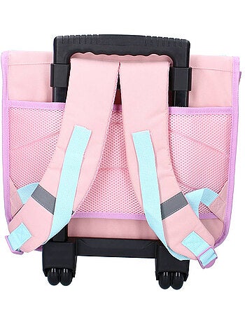 Cartable à roulettes motif tropical et Stitch en polyester Lilo et Stitch