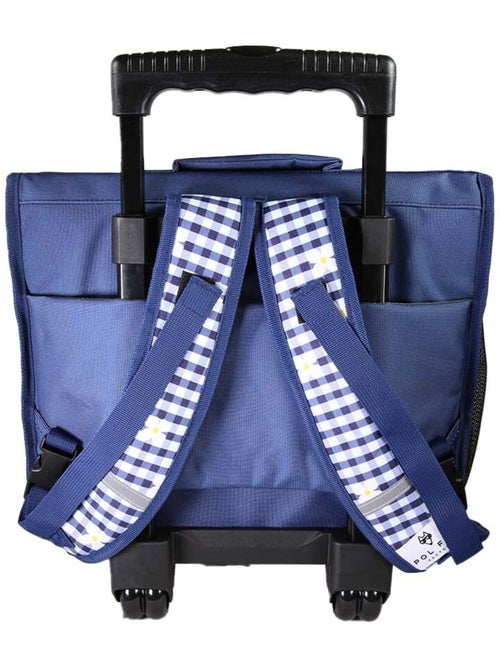 Cartable à roulettes POL FOX DAISY fille 38 cm réversible bleu marine - Kiabi Cartable à roulettes POL FOX DAISY fille 38 cm réversible bleu marine - Kiabi
