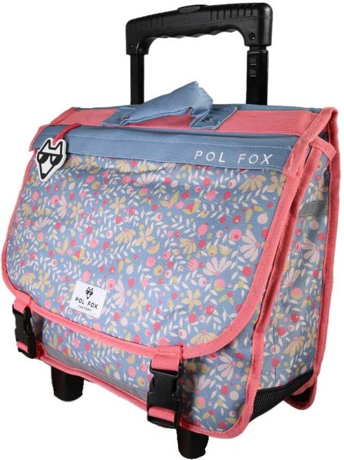 Cartable à roulettes POL FOX HAPPY JEAN fille 38 cm réversible bleu marine - Kiabi Cartable à roulettes POL FOX HAPPY JEAN fille 38 cm réversible bleu marine - Kiabi