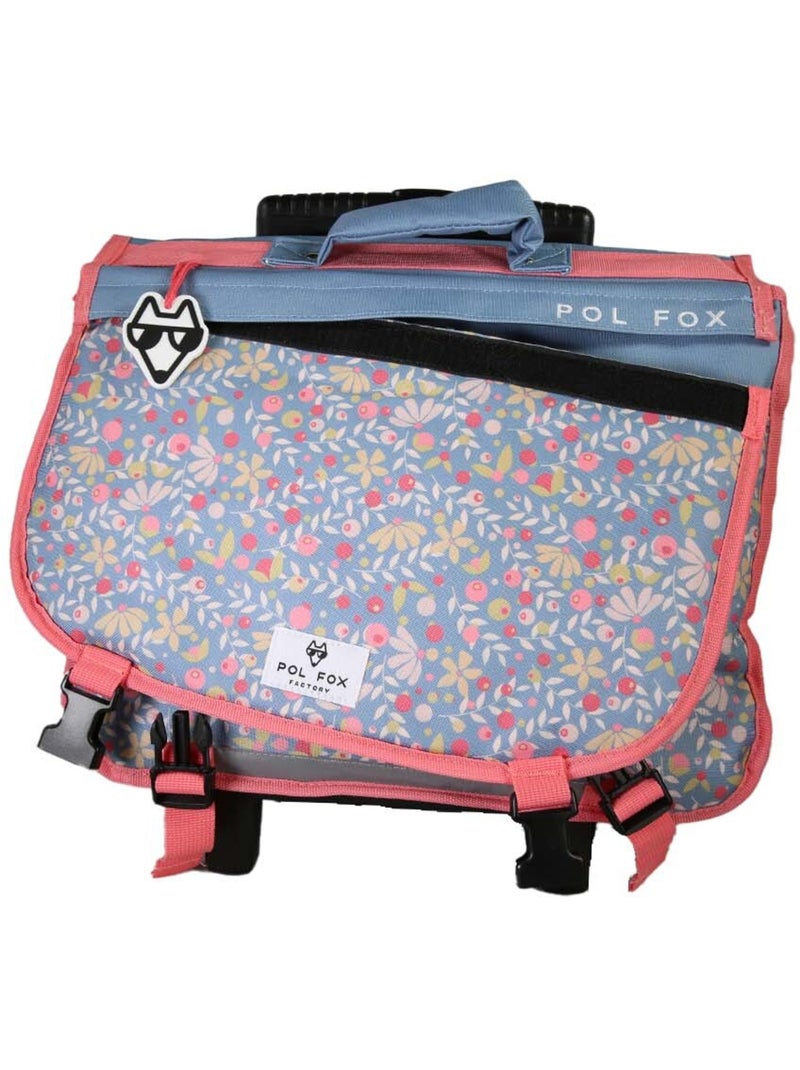 Cartable à roulettes POL FOX HAPPY JEAN fille 38 cm réversible bleu marine Multicolore - Kiabi