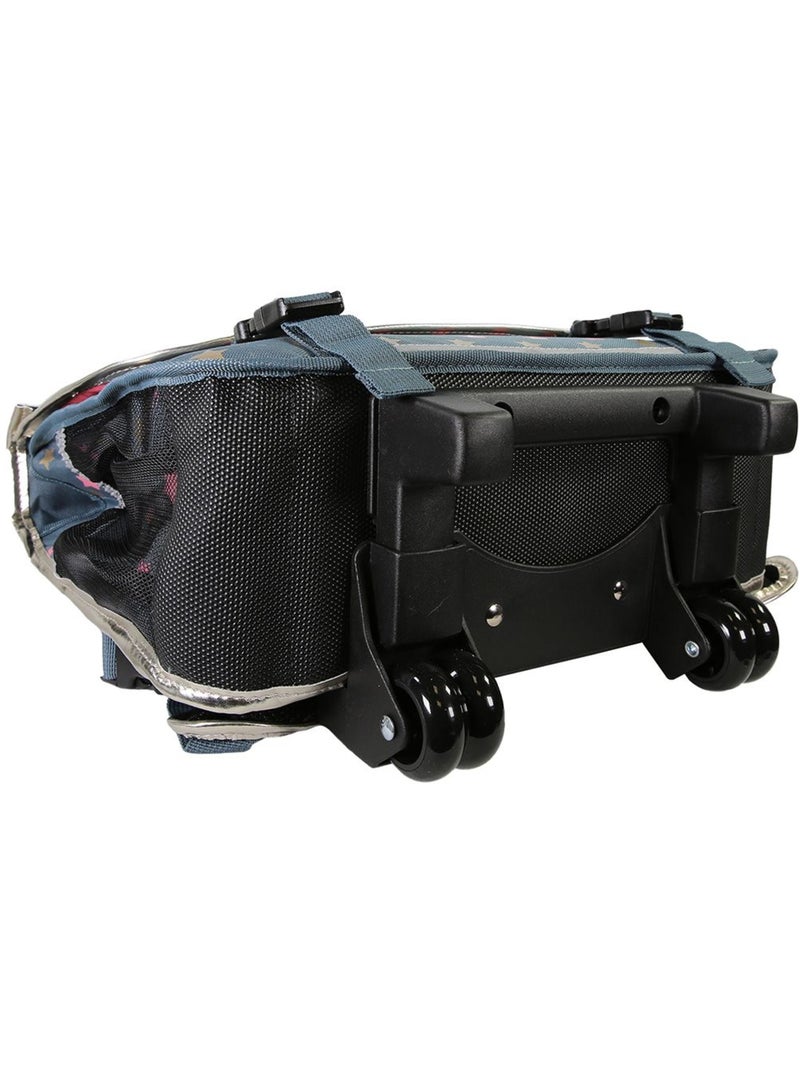 Cartable à roulettes POL FOX Wonder Fox Glitter 38 cm rose et gris Blanc Rose Gris - Kiabi