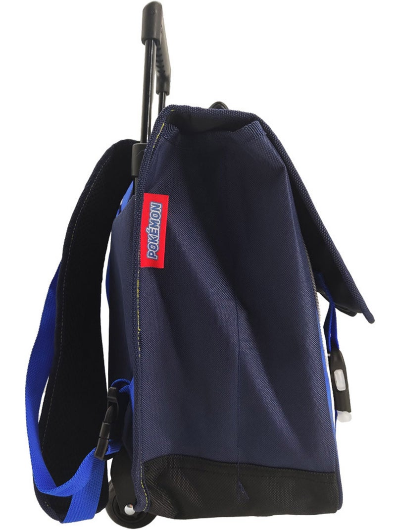 Cartable à roulettes polyester Team Pikachu Pokemon Bleu marine - Kiabi