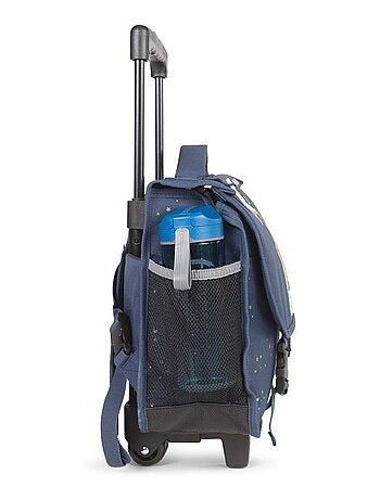 Cartable à roulettes réversible 38 cm POL FOX STAR BLUE bleu marine motif étoiles