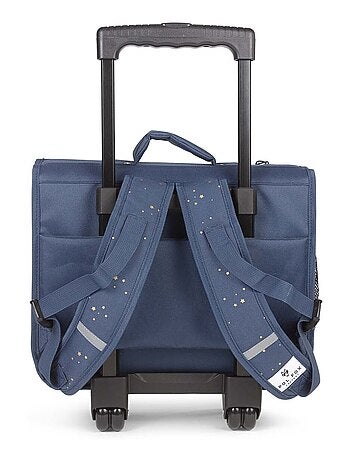 Cartable à roulettes réversible 38 cm POL FOX STAR BLUE bleu marine motif étoiles