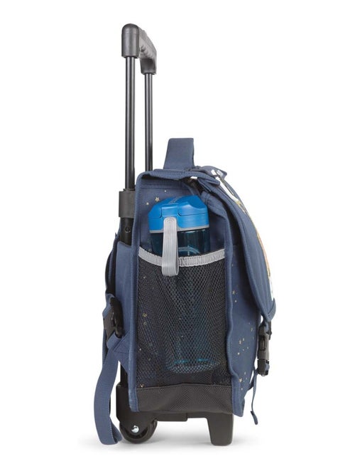 Cartable à roulettes réversible 38 cm POL FOX STAR BLUE bleu marine motif étoiles - Kiabi
