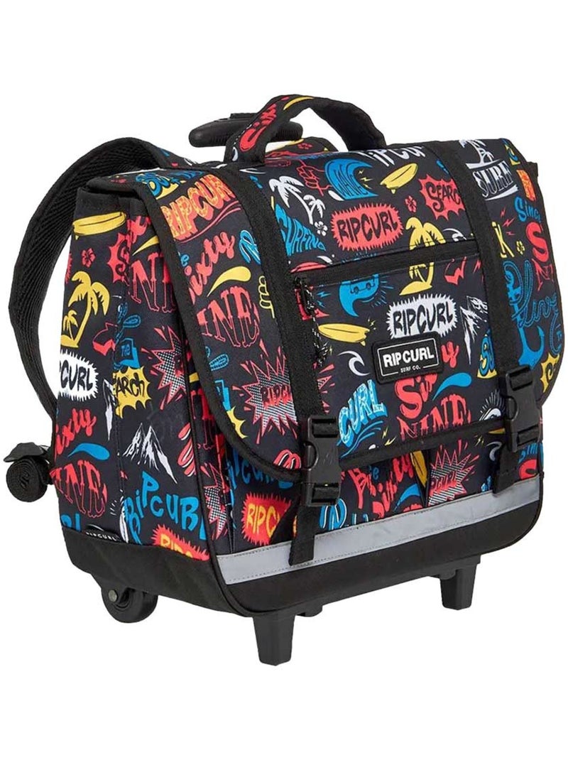 Cartable à Roulettes Rip Curl Black à 2 compartiments - 38 CM Noir Multicolore - Kiabi