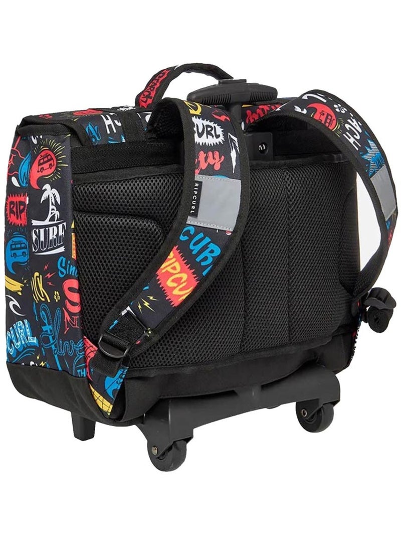 Cartable à Roulettes Rip Curl Black à 2 compartiments - 38 CM Noir Multicolore - Kiabi