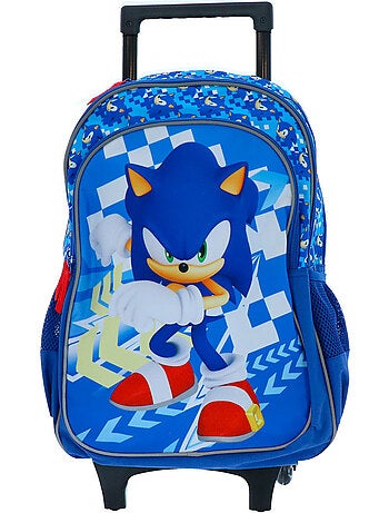 Cartable à roulettes Sonic Flash 48 cm à 2 compartiments zippés SONIC