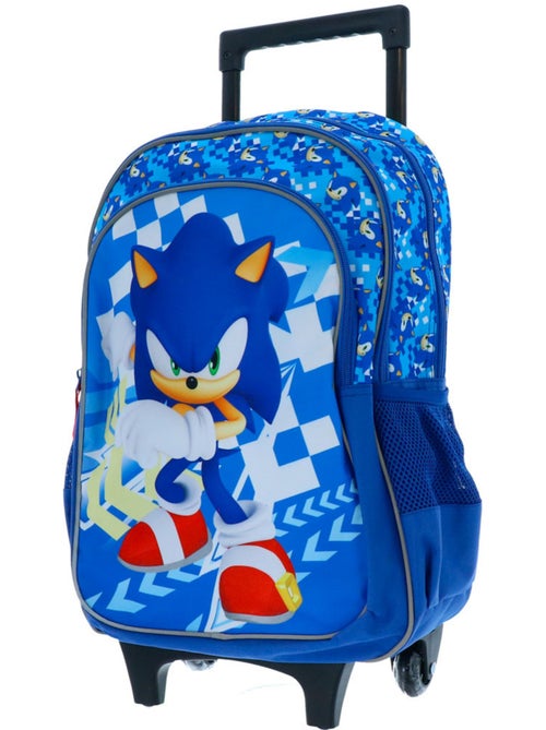 Cartable à roulettes Sonic Flash 48 cm à 2 compartiments zippés SONIC - Kiabi Cartable à roulettes Sonic Flash 48 cm à 2 compartiments zippés SONIC - Kiabi