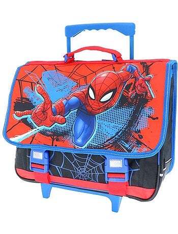 Cartable à roulettes Spiderman avec rabat PVC imprimé brillant