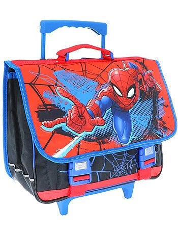 Cartable à roulettes Spiderman avec rabat PVC imprimé brillant