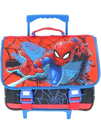 Cartable à roulettes Spiderman avec rabat PVC imprimé brillant