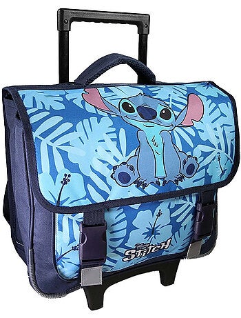 Cartable à roulettes Stitch 38 cm bleu 2 compartiments