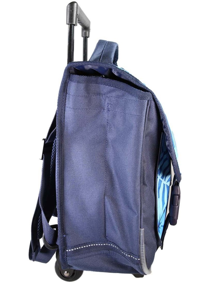 Cartable à roulettes Stitch 38 cm bleu 2 compartiments Bleu marine - Kiabi