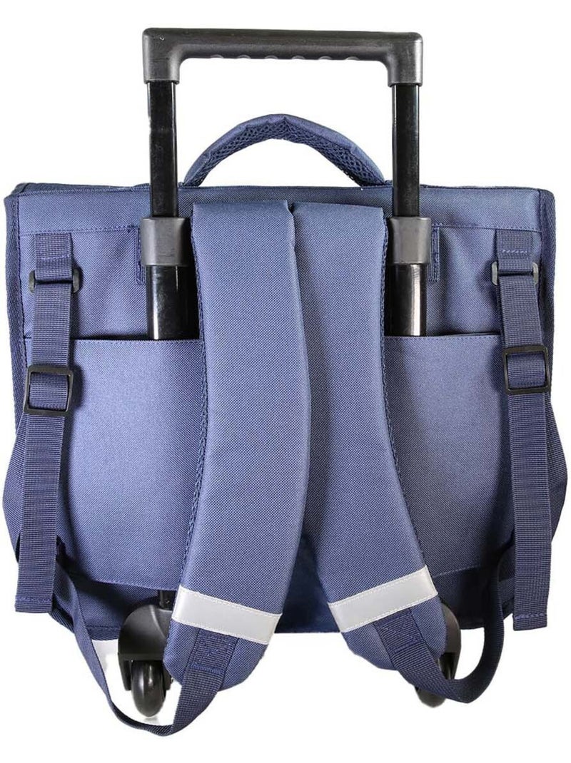 Cartable à roulettes Stitch 38 cm bleu 2 compartiments Bleu marine - Kiabi