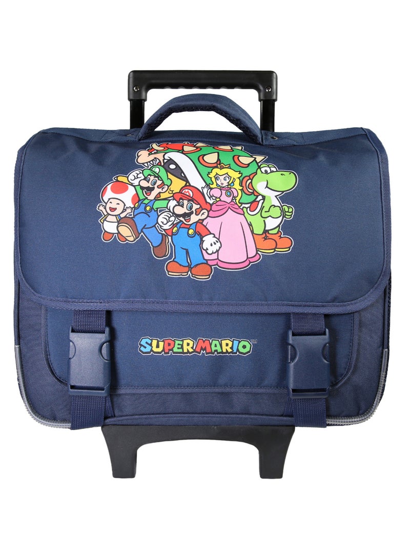 Cartable à roulettes Super Mario 38 cm école primaire – bagtrotter Bleu marine - Kiabi