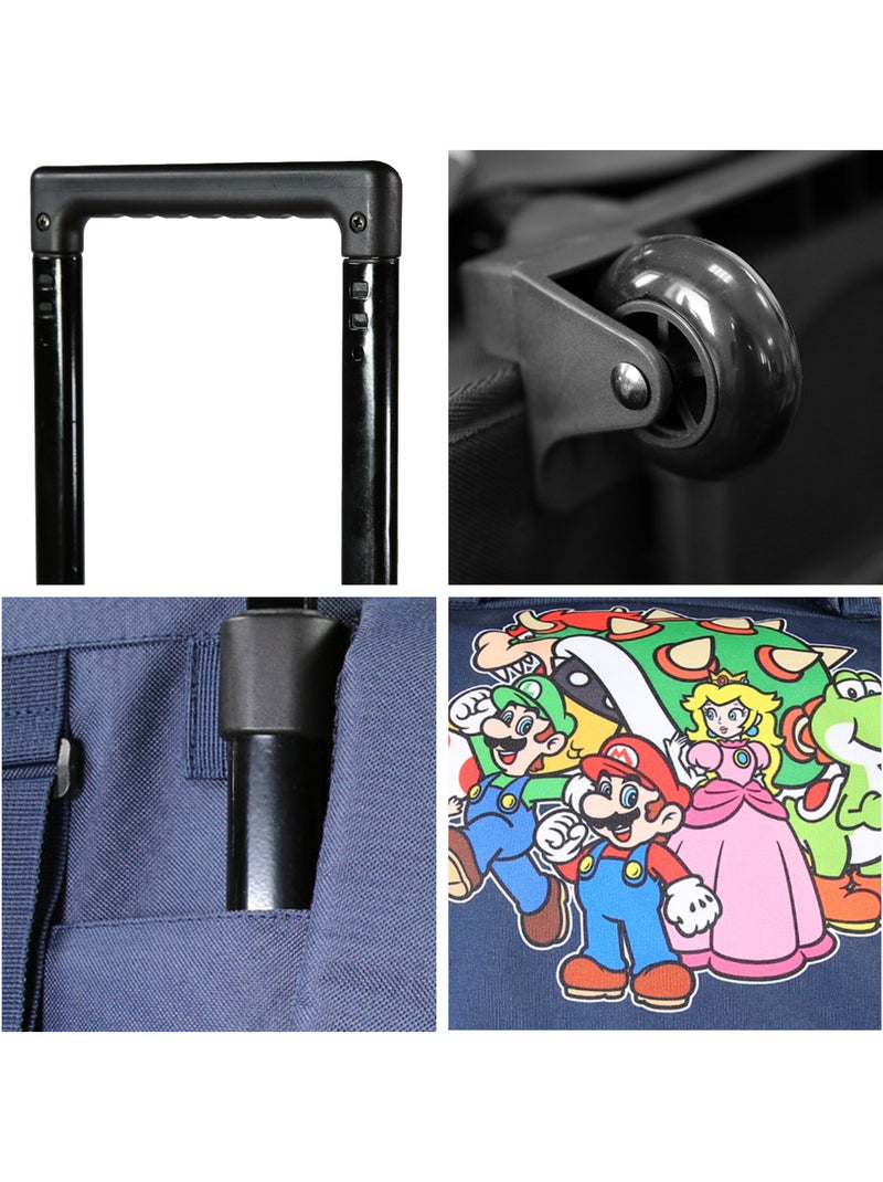 Cartable à roulettes Super Mario 38 cm école primaire – bagtrotter Bleu marine - Kiabi