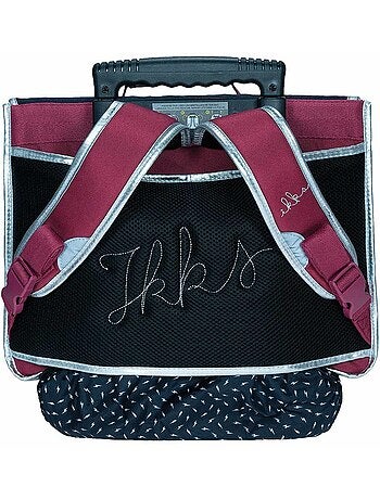 Cartable à roulettes textile avec poignée télescopique IKKS