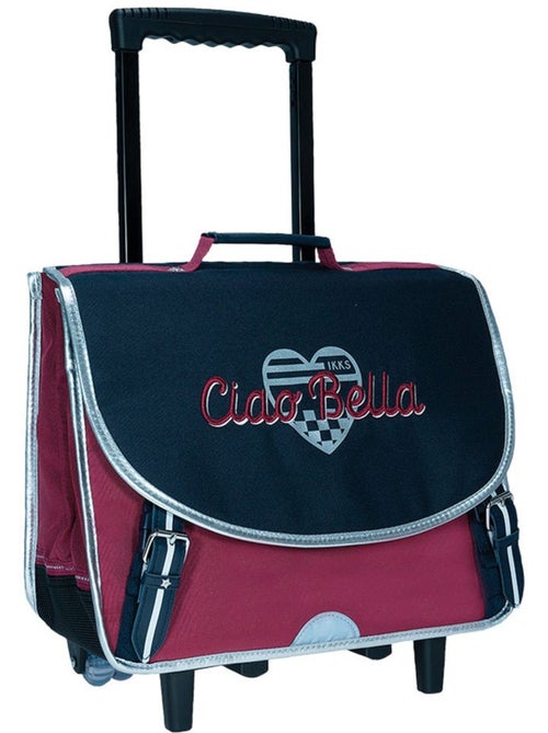 Cartable à roulettes textile avec poignée télescopique IKKS - Kiabi