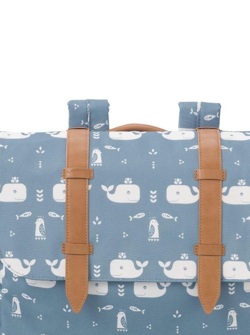 Cartable A4 maternelle Baleine bleue Bleu - Kiabi