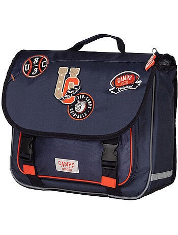 Cartable CAMPS 38 cm Multi Patch – Fermoirs 2 tucks en PVC