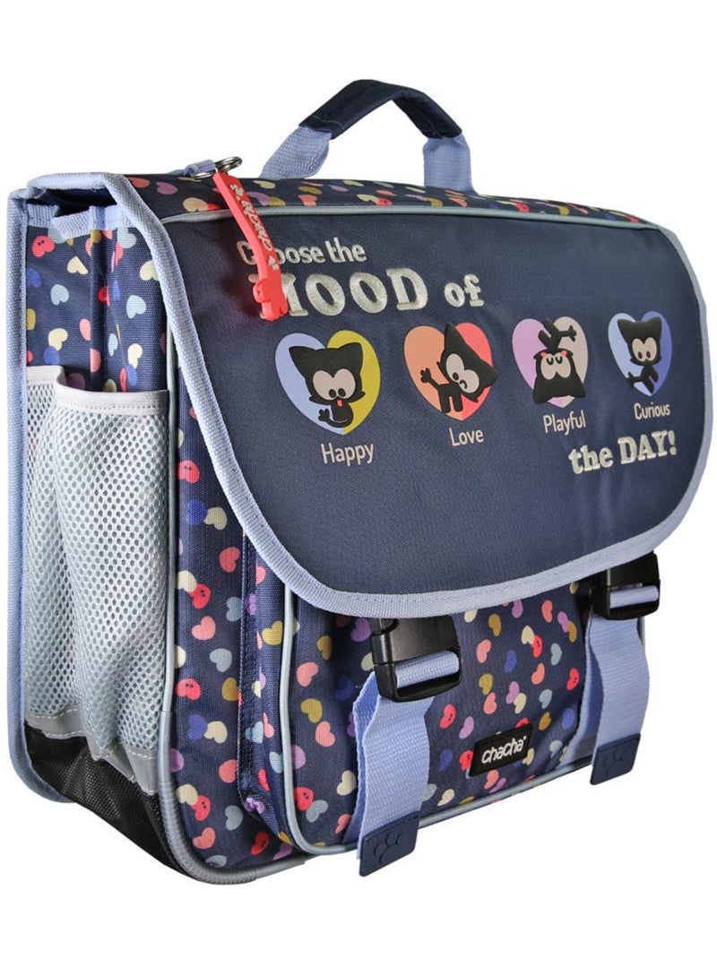 Cartable 'chien et chat' – chacha style 2 compartiments maternelle – 36 cm Multicolore - Kiabi