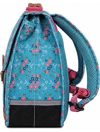 Cartable CP 35 cm POIDS PLUME Céladon fleuri ultra léger