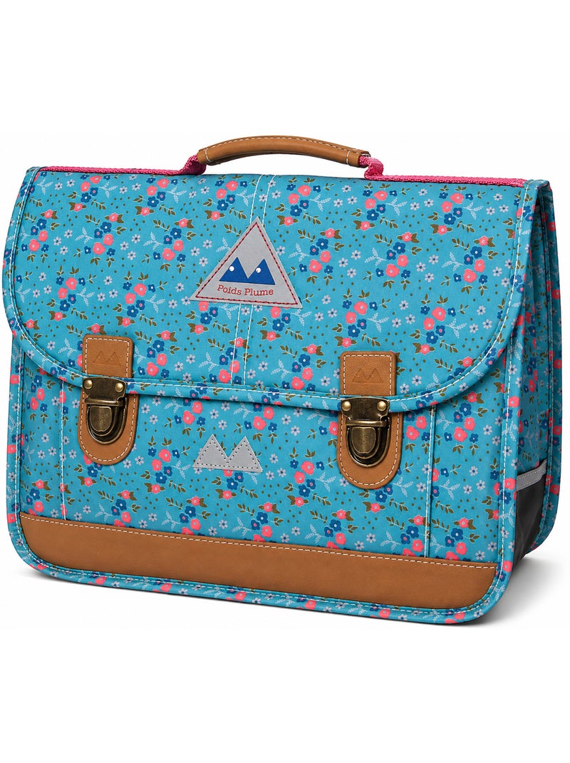 Cartable CP 35 cm POIDS PLUME Céladon fleuri ultra léger Bleu - Kiabi