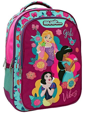 Cartable Disney Princess imprimé princesse en polyester paillettes