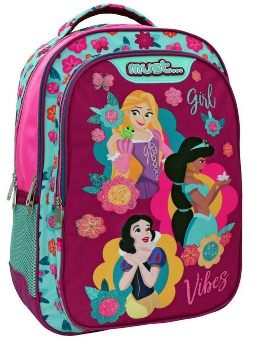 Cartable Disney Princess imprimé princesse en polyester paillettes - Kiabi