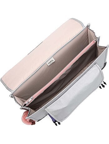 Cartable enfant Kipling Preppy Gris Brillant 41 CM + House de protection fluo